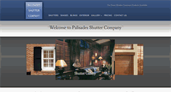Desktop Screenshot of palisadesshutters.com